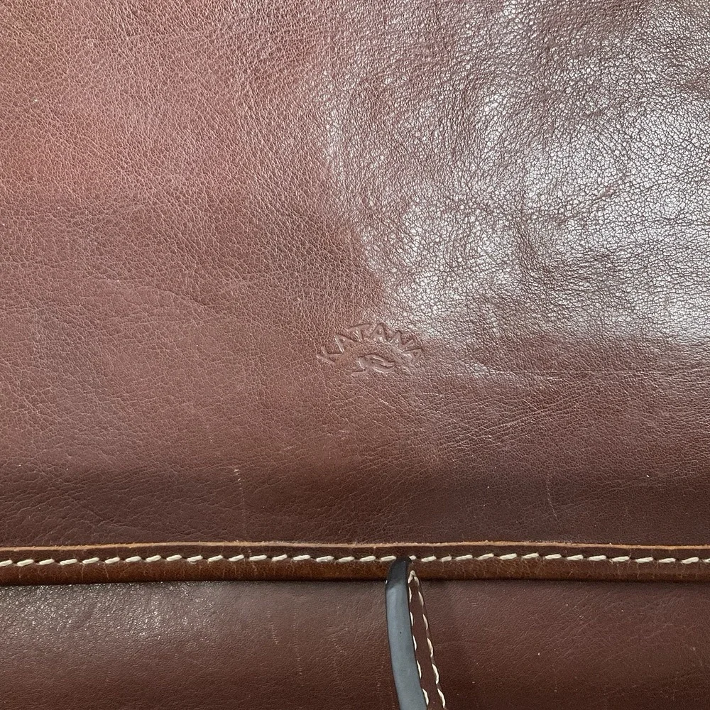 Katana Leather Messenger Bag Brown Crossbody Satchel Purse 10